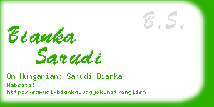 bianka sarudi business card